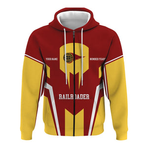 Railspirit Personalized Western Maryland Railway Hoodie Custom Year Railroader Zip Up Hoodie Gift Idea For Train Lover