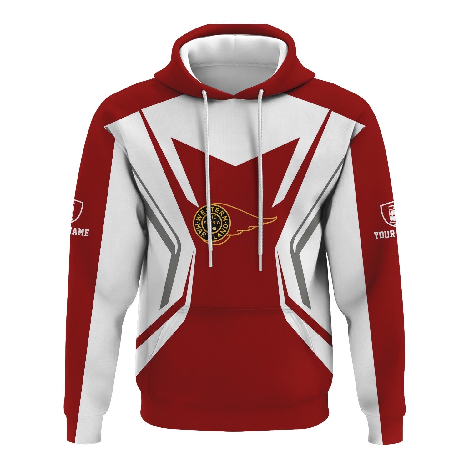 Railspirit Personalized Western Maryland Railway Hoodie Unique Style with Custom Job Train Zip Up Hoodie