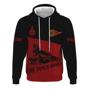 Railspirit Custom Name Western Maryland Railway Hoodie One Track Mind Printed Zip Hoodie