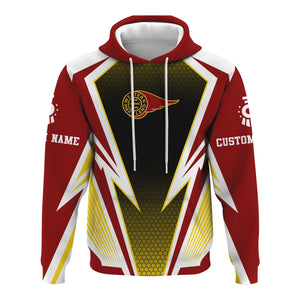 Railspirit Personalized Western Maryland Railway Hoodie Lightning Graphic Style Zip Up Hoodie Gift Idea For Train Lover