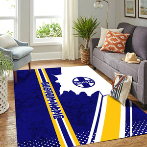 Railspirit Personalized Santa Fe Railway Area Rug Vintage Atchison, Topeka and Santa Fe Railway All Over Printed Rug