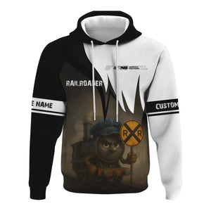 Railspirit Personalized Norfolk Southern Railway Hoodie Angry Train Hoodie Gift Idea For Train Lover