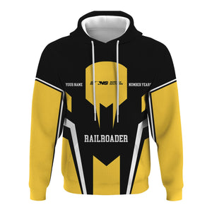 Railspirit Personalized Norfolk Southern Railway Hoodie Custom Year Railroader Zip Up Hoodie Gift Idea For Train Lover