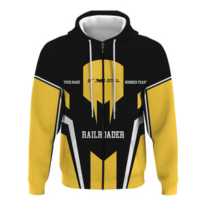 Railspirit Personalized Norfolk Southern Railway Hoodie Custom Year Railroader Zip Up Hoodie Gift Idea For Train Lover