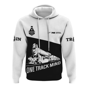 Railspirit Custom Name Norfolk Southern Railway Hoodie One Track Mind Printed Zip Hoodie