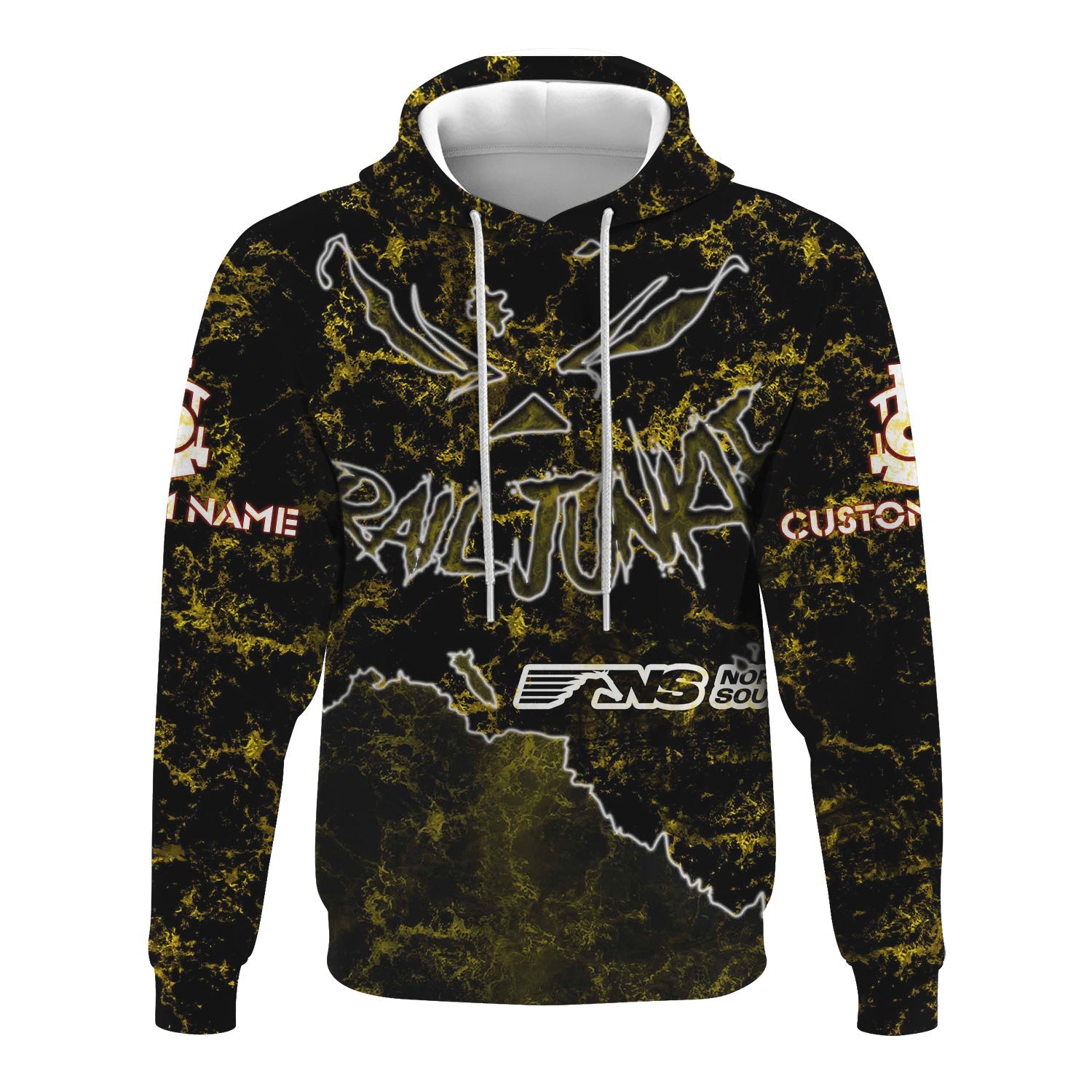 Railspirit Personalized Norfolk Southern Railway Hoodie Torn Graphic Style Train Zip Up Hoodie For Rail Junkie