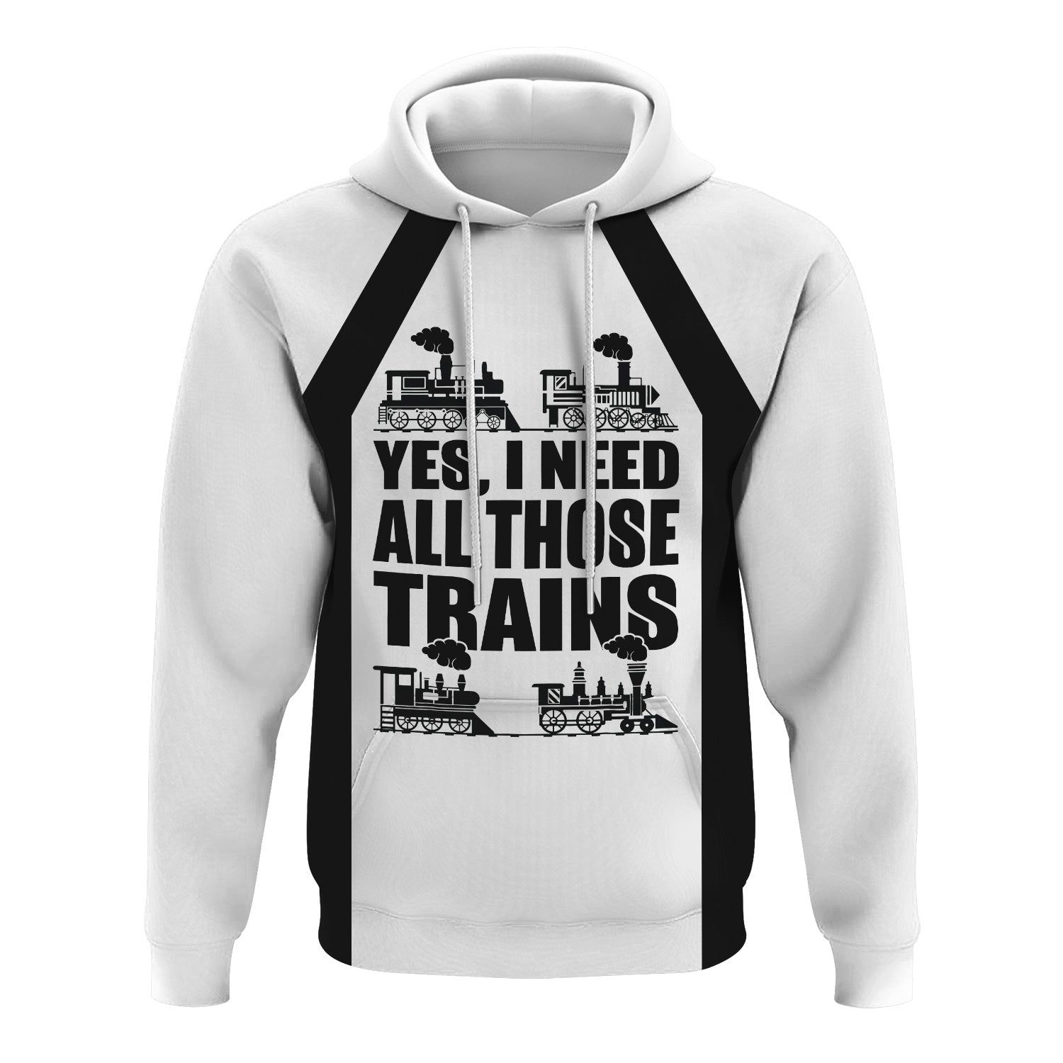 Railspirit Custom Name Norfolk and Western Railway Hoodie Yes I Need All Those Train N&W Printed Zip Hoodie