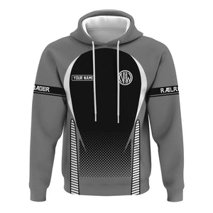 Railspirit Personalized Norfolk and Western Railway Hoodie Stress Is Caused By Not Having Enough Trains N&W  Zip Up Hoodie