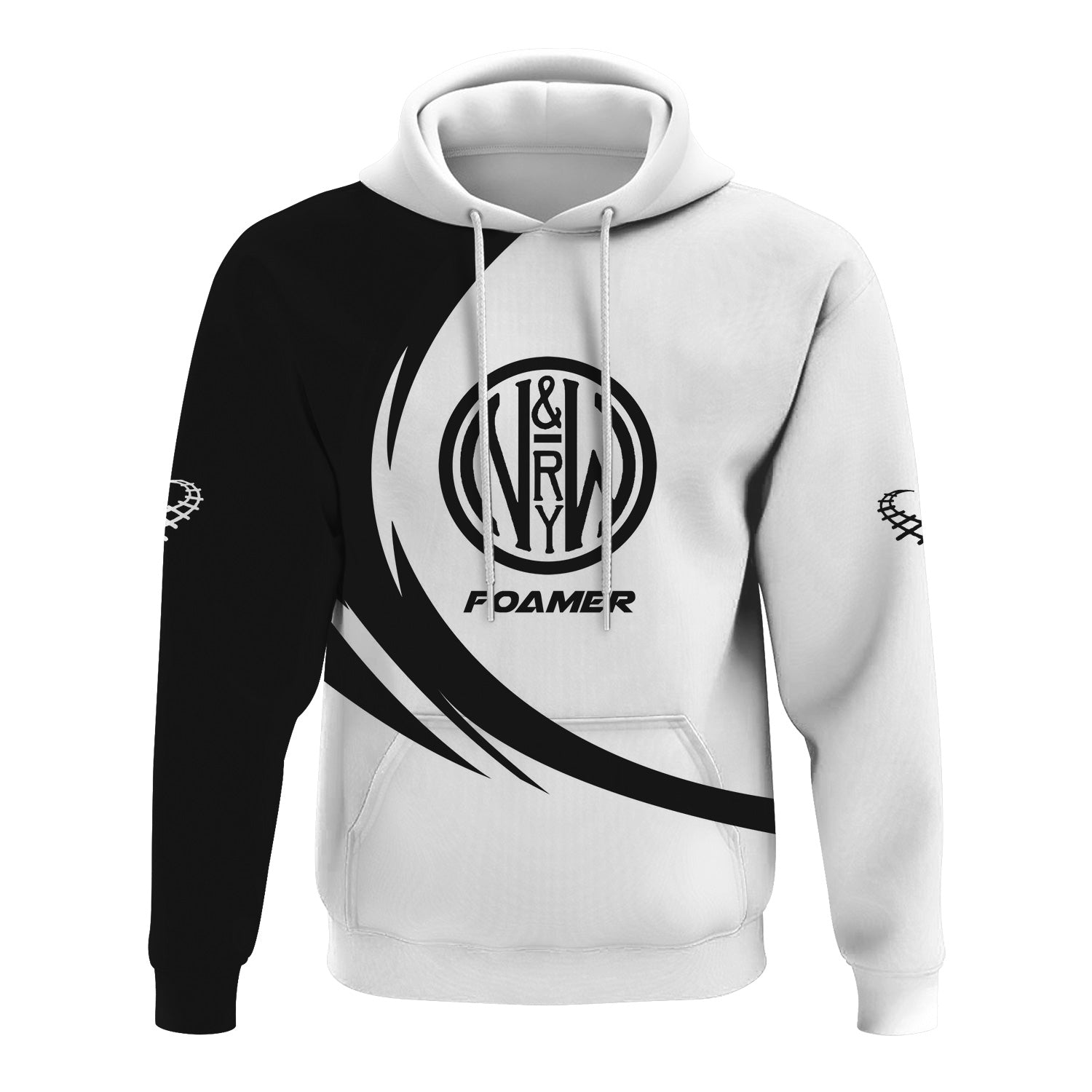 Railspirit Personalized Norfolk and Western Railway Hoodie Unique Graphic Style N&W Zip Up Hoodie For Train Enthusiasts