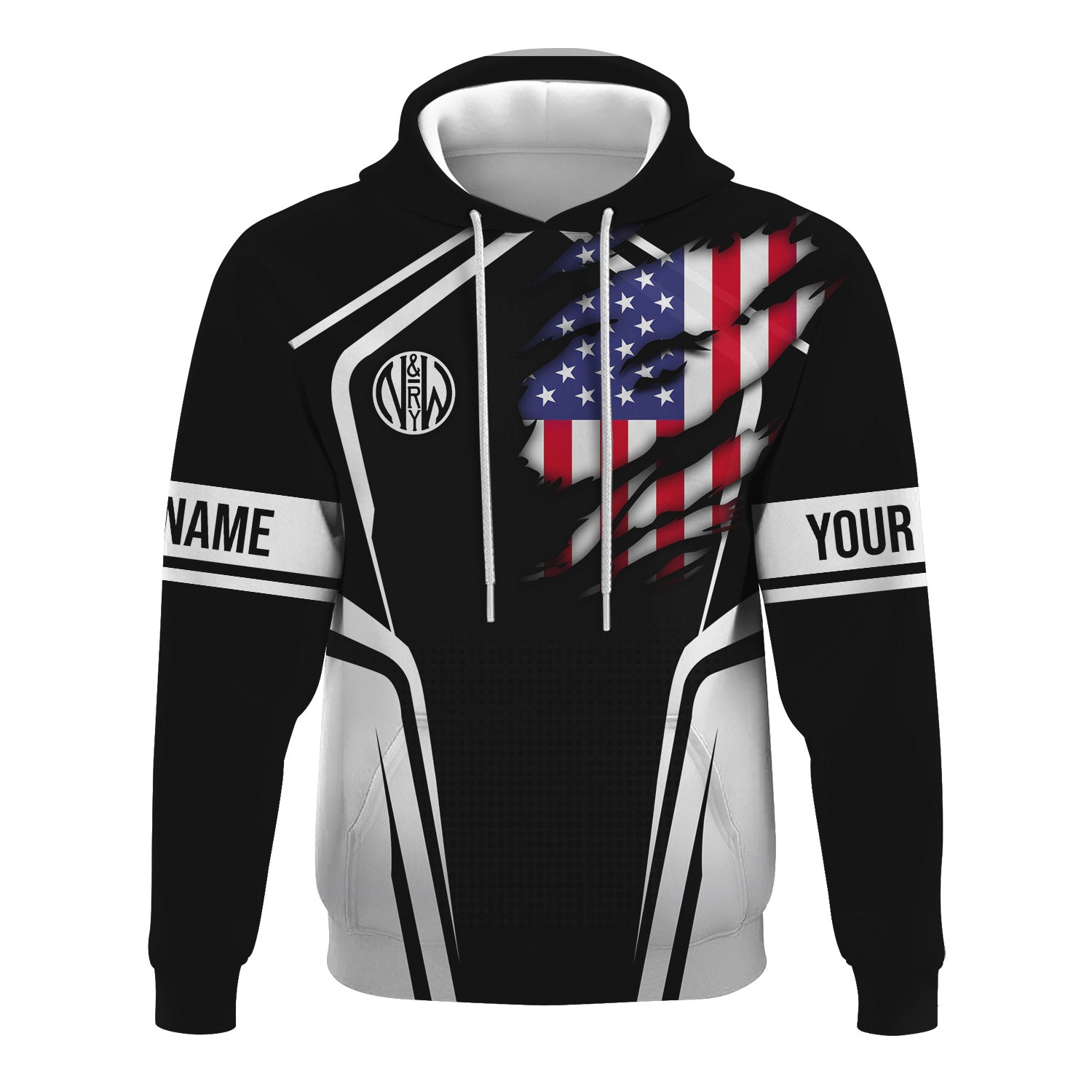 Railspirit Personalized Norfolk and Western Railway Hoodie American Eagle Vintage Train N&W Zip Up Hoodie