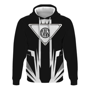 Railspirit Norfolk and Western Railway Hoodie Bold Graphic Style N&W All Over Printed Zip Up Hoodie