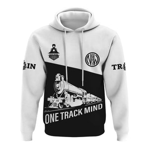 Railspirit Custom Name Norfolk and Western Railway Hoodie One Track Mind N&W Printed Zip Hoodie