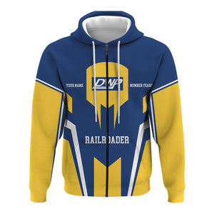 Railspirit Personalized Duluth, Winnipeg and Pacific Railway Hoodie Custom Year Railroader Zip Up Hoodie Gift Idea For Train Lover