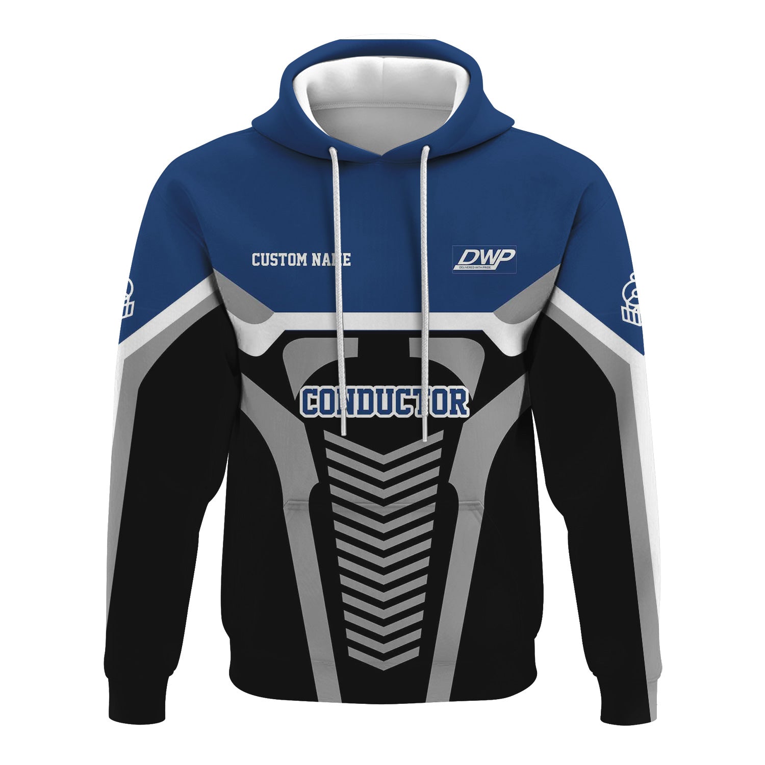 Railspirit Personalized Duluth, Winnipeg and Pacific Railway Hoodie Track-Inspired with Custom Job Position Train Zip Up Hoodie