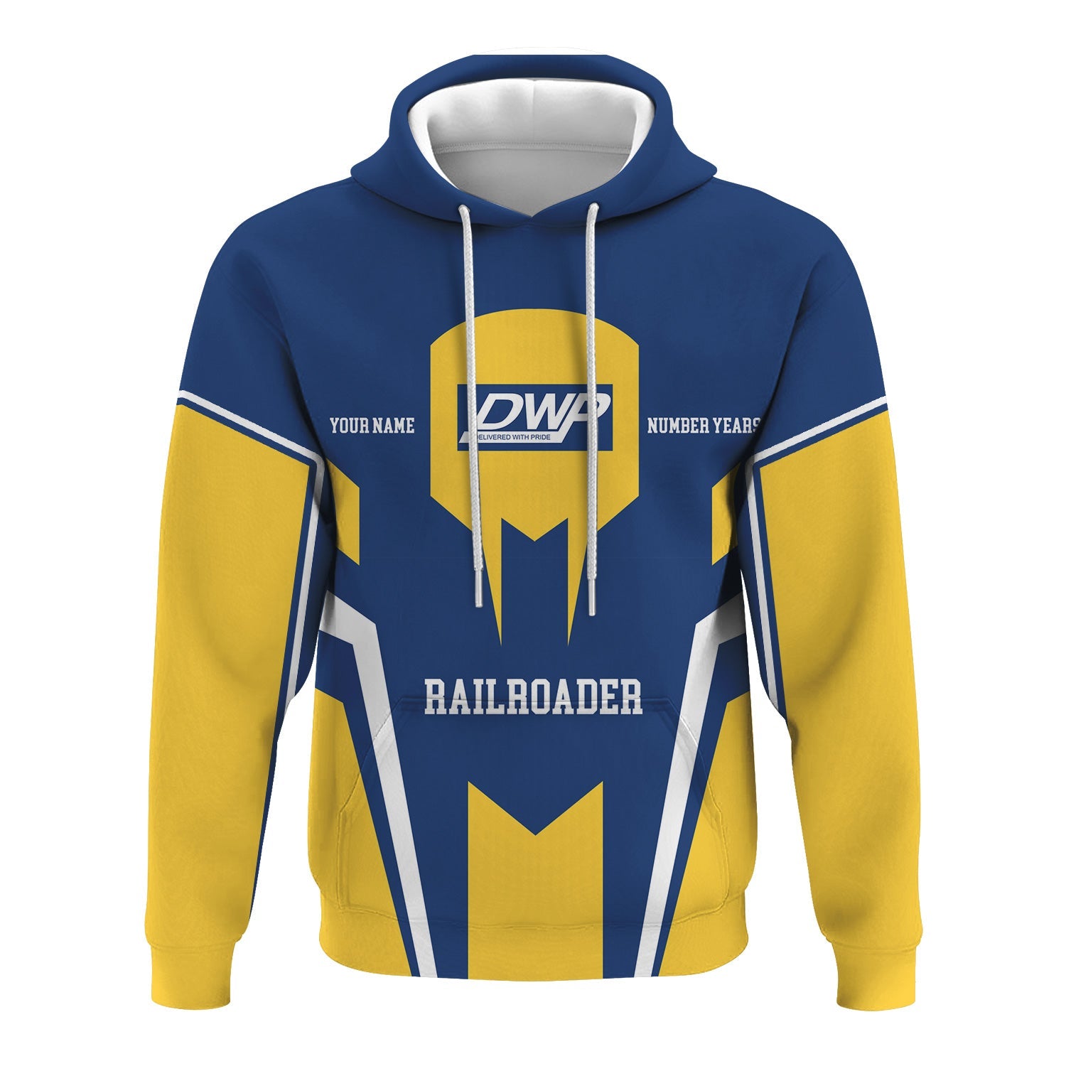 Railspirit Personalized Duluth, Winnipeg and Pacific Railway Hoodie Custom Year Railroader Zip Up Hoodie Gift Idea For Train Lover