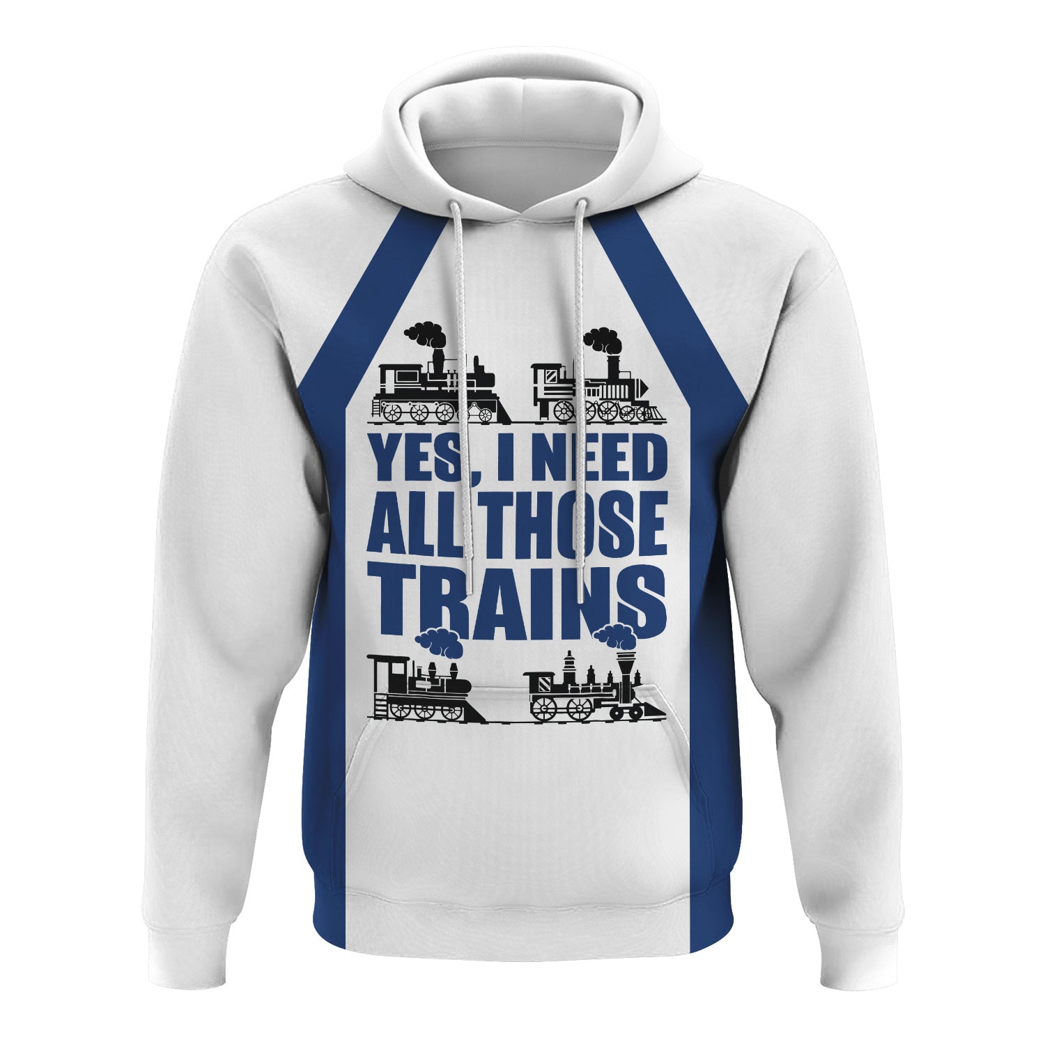 Railspirit Custom Name Duluth, Winnipeg and Pacific Railway Hoodie Yes I Need All Those Train Printed Zip Hoodie