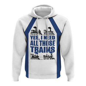Railspirit Custom Name Duluth, Winnipeg and Pacific Railway Hoodie Yes I Need All Those Train Printed Zip Hoodie
