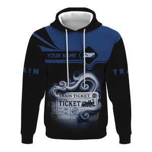 Railspirit Custom Name Duluth, Winnipeg and Pacific Railway Hoodie American Train Ticket Printed Zip Hoodie