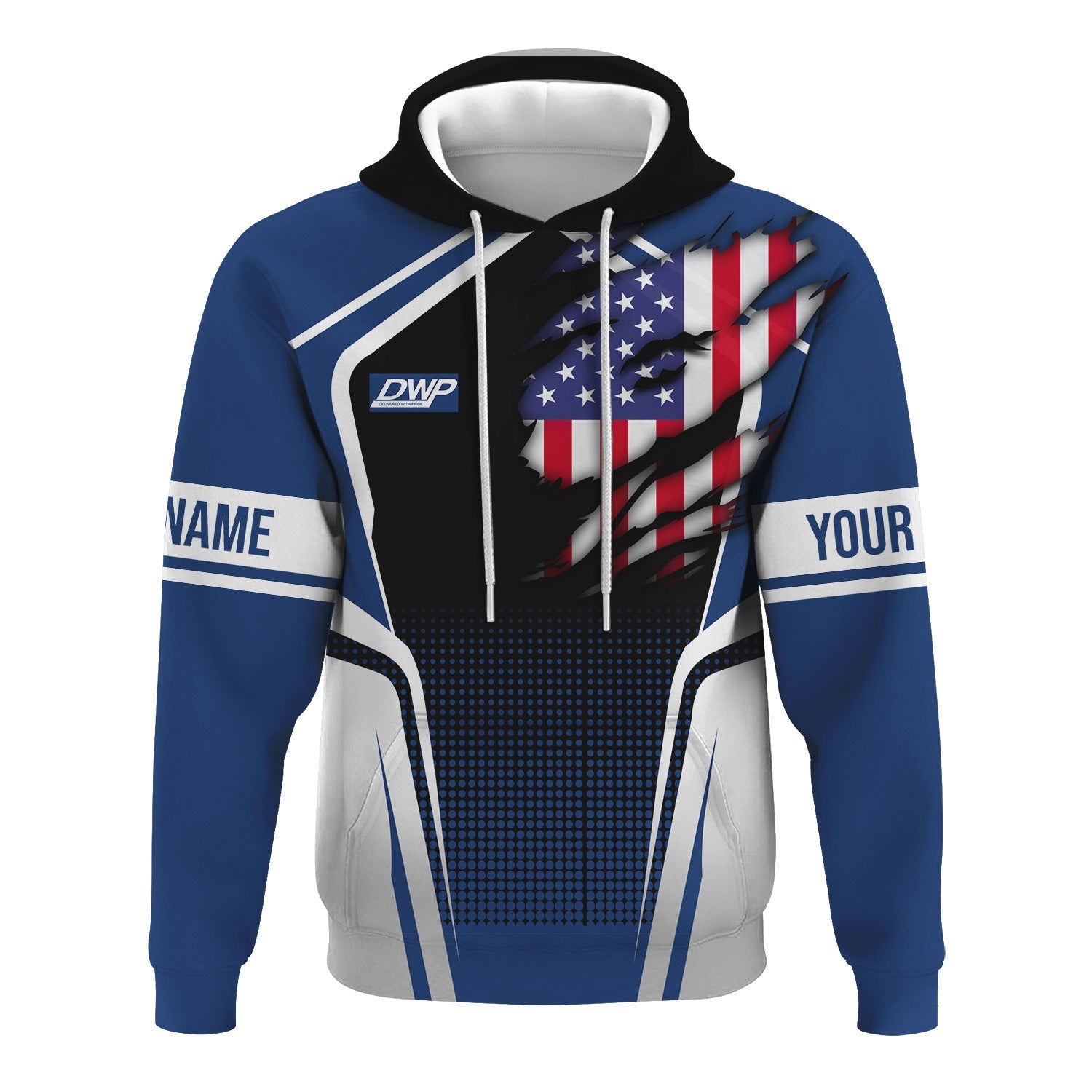 Railspirit Personalized Duluth, Winnipeg and Pacific Railway Hoodie American Eagle Vintage Train Zip Up Hoodie