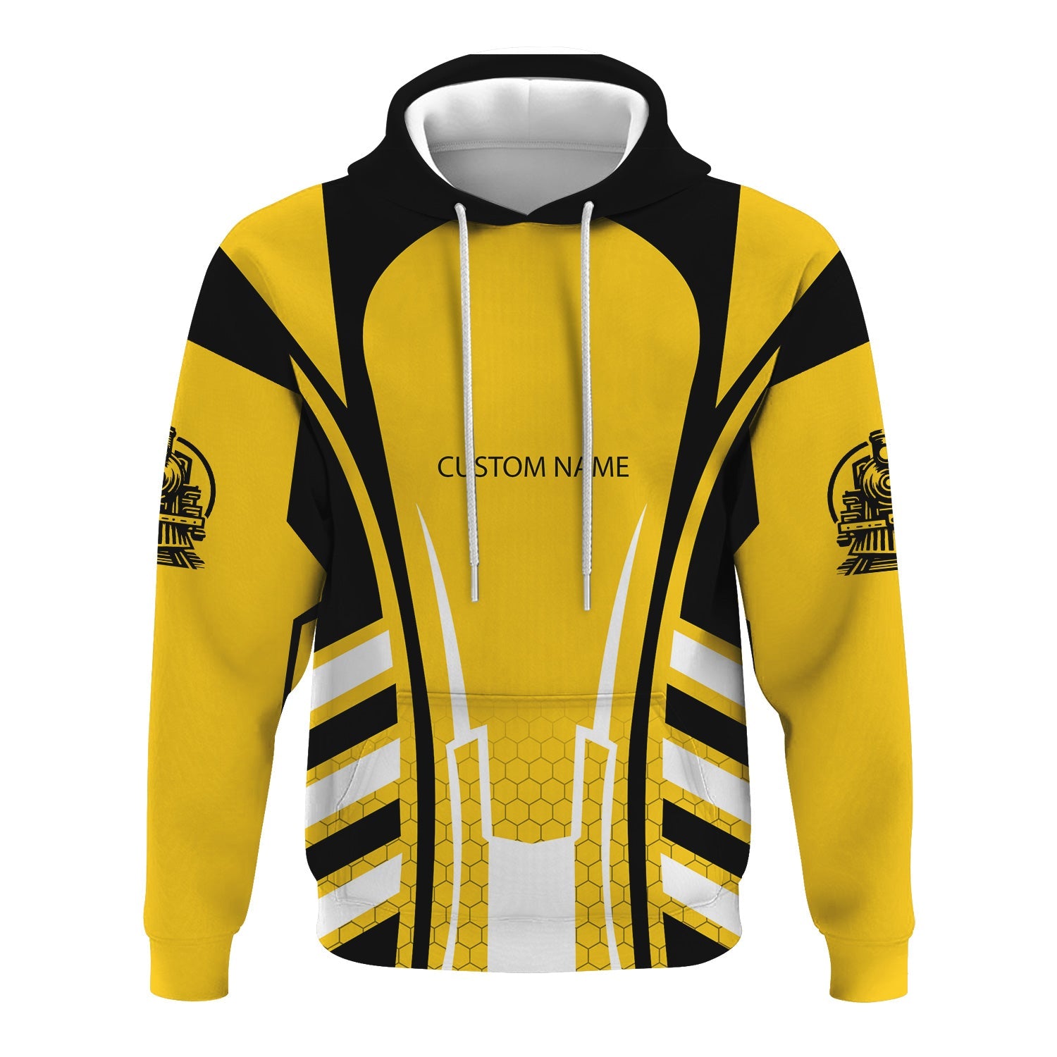 Railspirit Personalized Central of Georgia Railway Hoodie Striped Railroad Style Train Zip Up Hoodie All Over Print