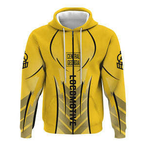 Railspirit Personalized Central of Georgia Railway Hoodie Striking Line Style Train Zip Up Hoodie For Locomotive Lovers