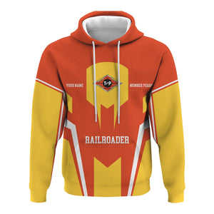 Railspirit Personalized Texas and Pacific Railway Hoodie Custom Year Railroader Zip Up Hoodie Gift Idea For Train Lover