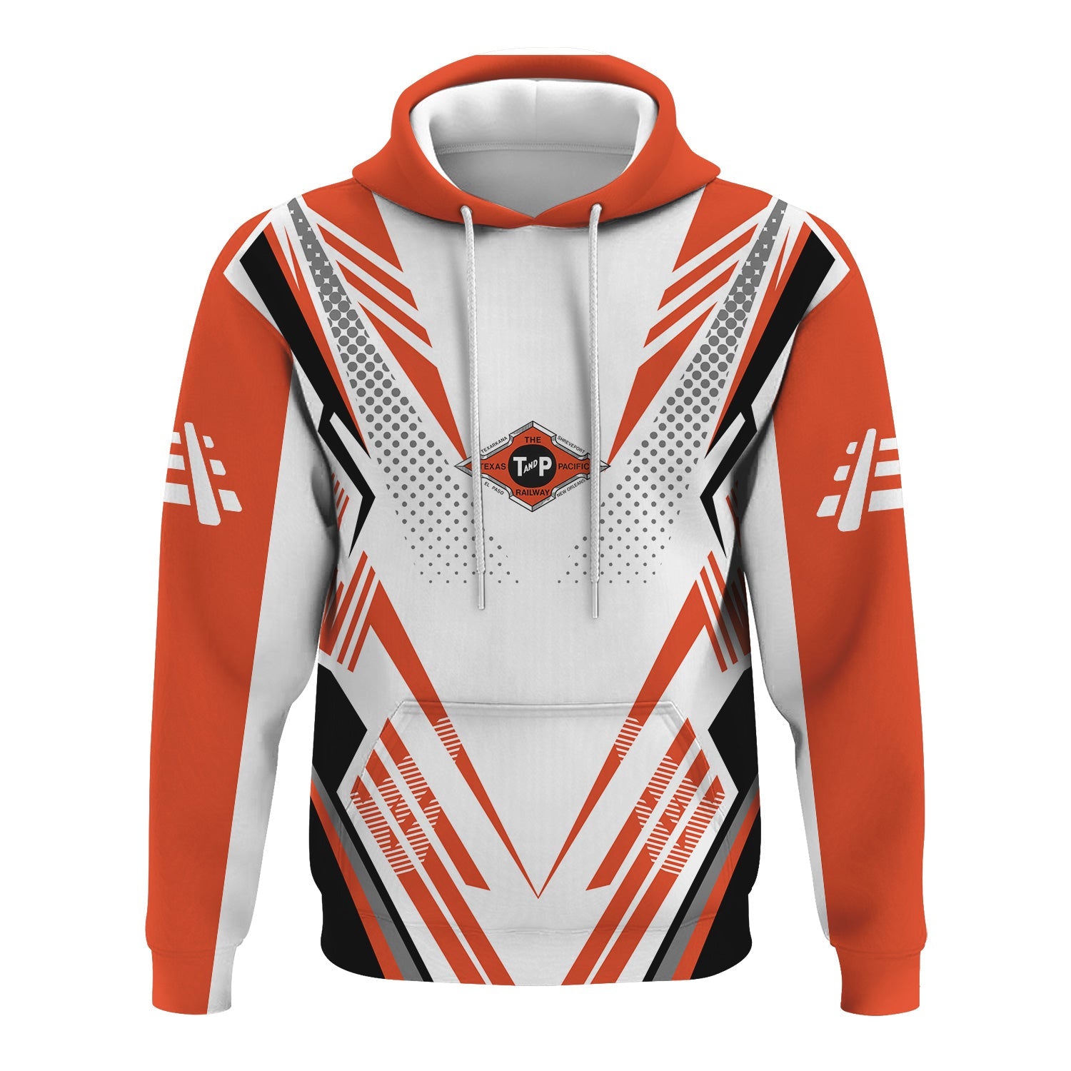 Railspirit Personalized Texas and Pacific Railway Hoodie Railroad Tribute Design Train Zip Up Hoodie for Train Lovers