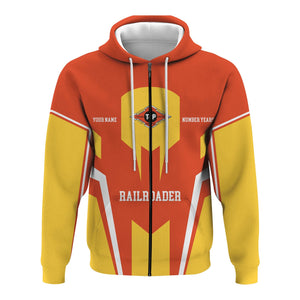 Railspirit Personalized Texas and Pacific Railway Hoodie Custom Year Railroader Zip Up Hoodie Gift Idea For Train Lover