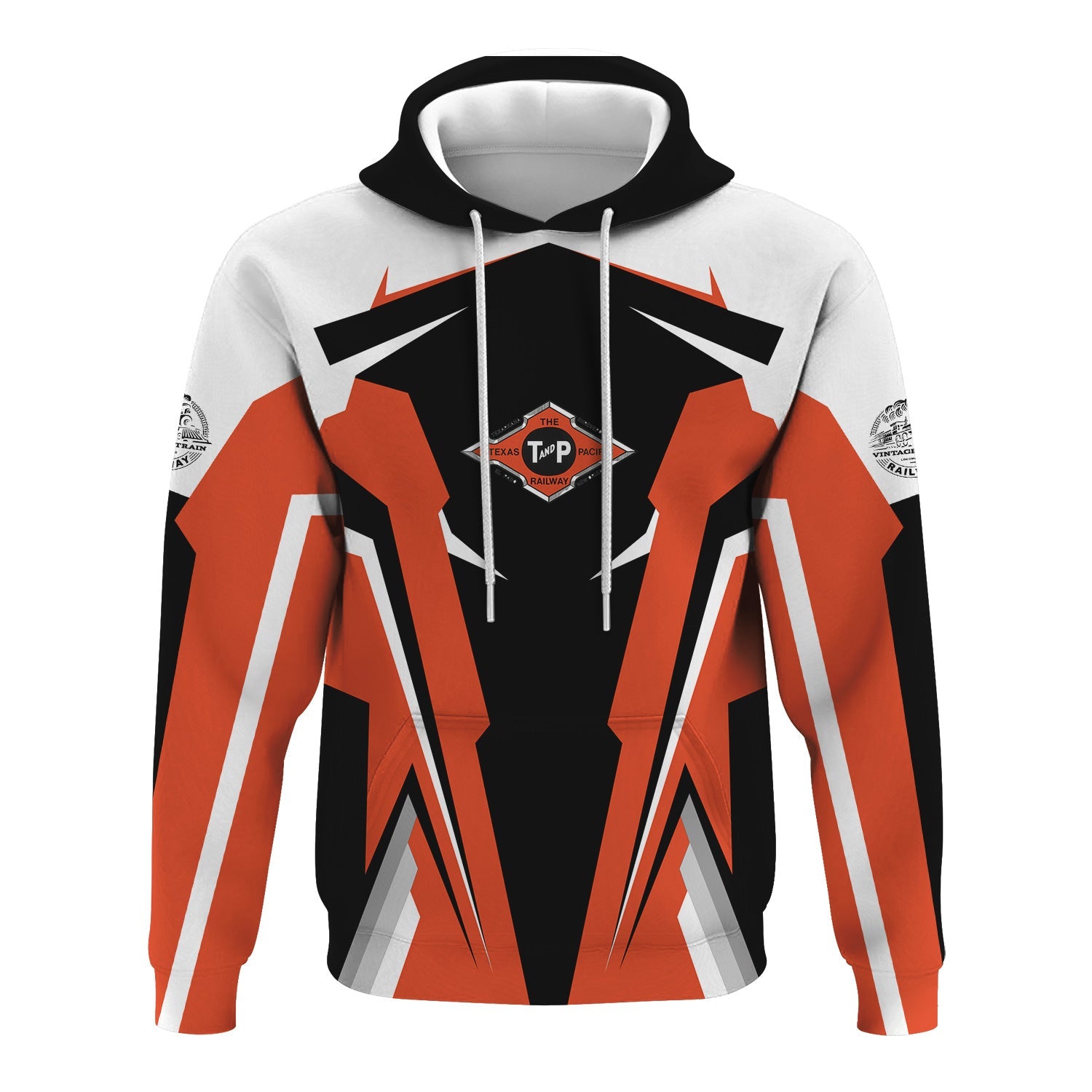 Railspirit Personalized Texas and Pacific Railway Hoodie Strong Line Style Train Hoodie Gift Idea For Train Lover