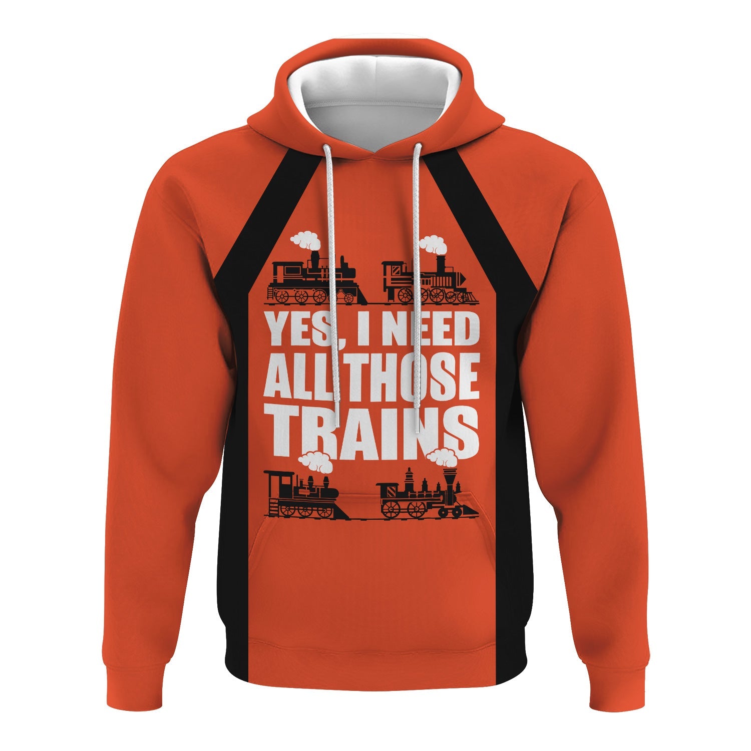Railspirit Custom Name Texas and Pacific Railway Hoodie Yes I Need All Those Train Printed Zip Hoodie