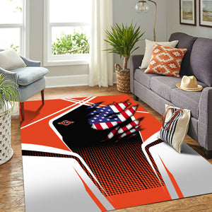 Railspirit Personalized Texas and Pacific Railway Area Rug American Eagle Vintage Train Rug