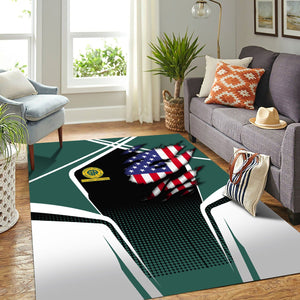 Railspirit Personalized Southern Railway U.S Area Rug American Eagle Vintage Train SOU Rug