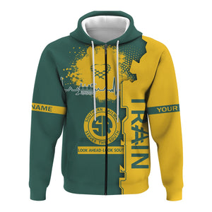 Railspirit Personalized Southern Railway U.S Hoodie Engine Heartbeat and Track Love Style SOU Zip Up Hoodie Gift Idea For Train Lovers