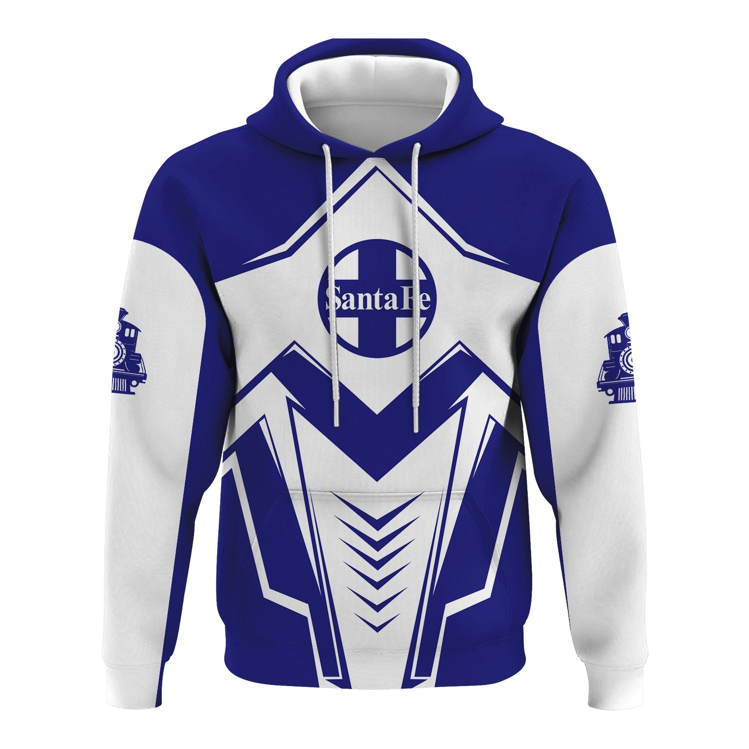 Railspirit Personalized Santa Fe Railway Hoodie Railway Trainspotter Style Atchison, Topeka and Santa Fe Railway Zip Up Hoodie Gift Idea For Foamers