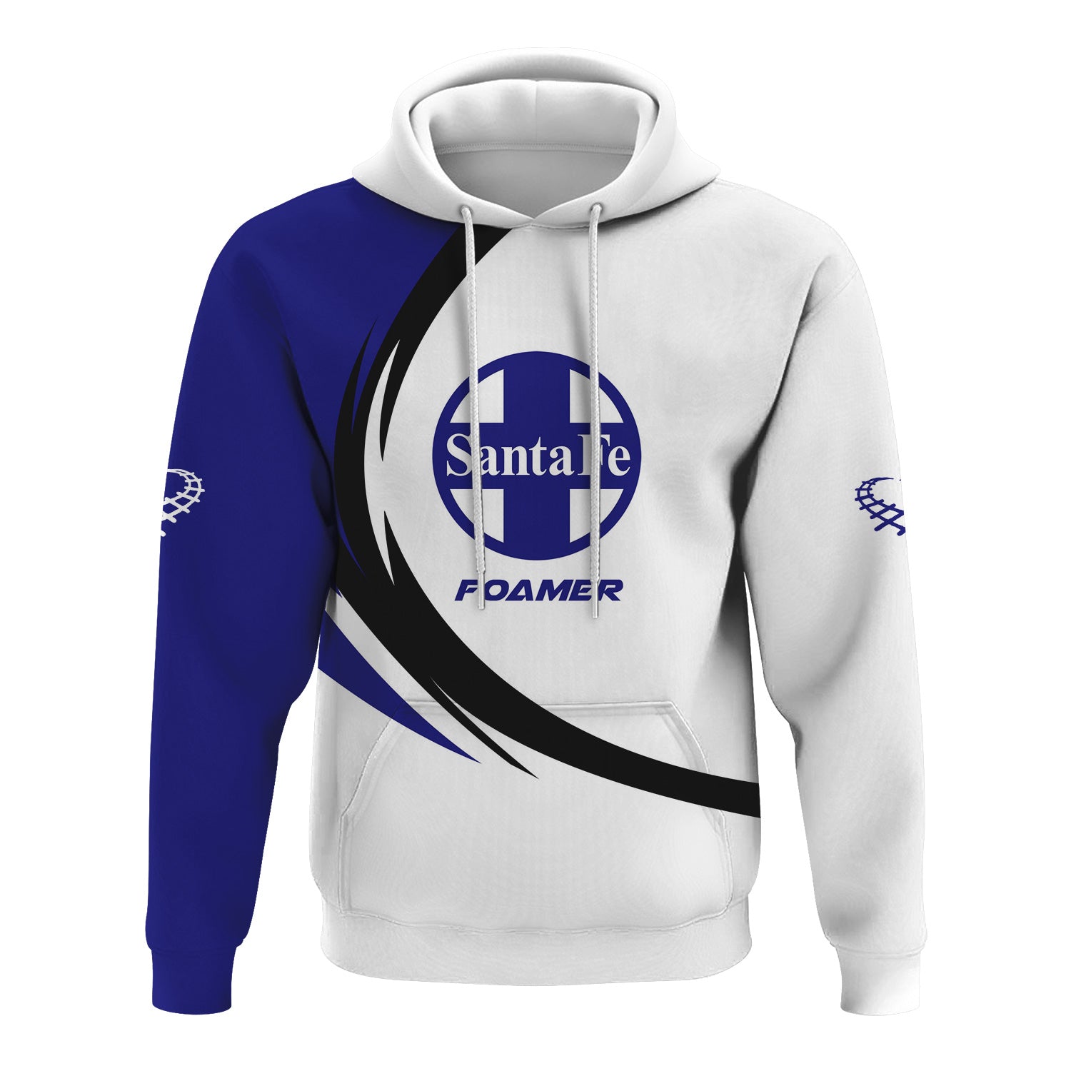 Railspirit Personalized Santa Fe Railway Hoodie Unique Graphic Style Atchison, Topeka and Santa Fe Railway Zip Up Hoodie For Train Enthusiasts