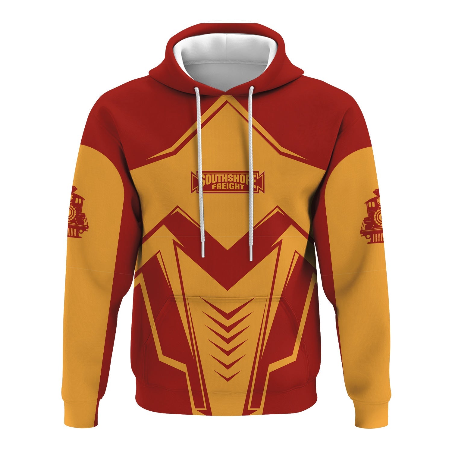 Railspirit Personalized Chicago South Shore and South Bend Railroad Hoodie Railway Trainspotter Style Zip Up Hoodie Gift Idea For Foamers