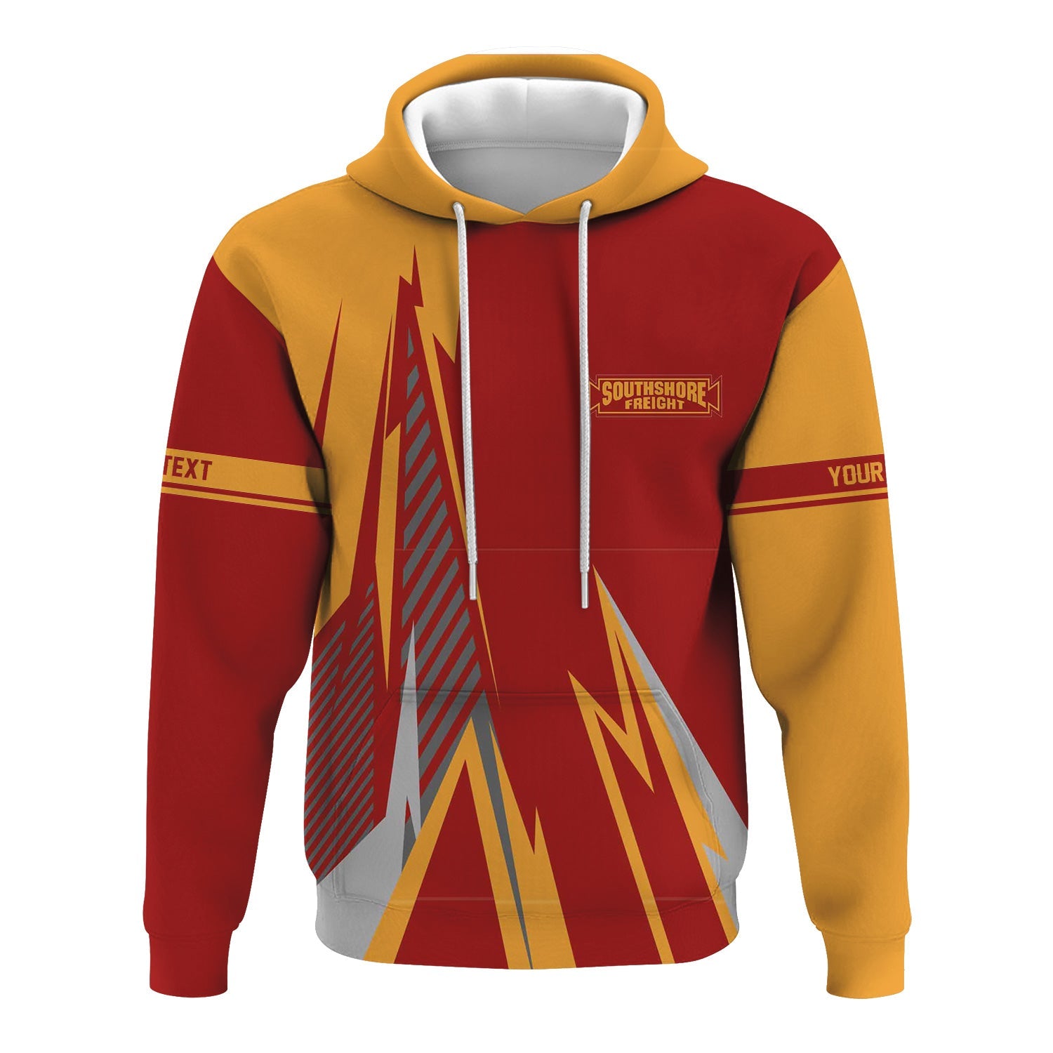 Railspirit Personalized Chicago South Shore and South Bend Railroad Hoodie Lightning-Inspired Railway Style Zip Up Hoodie For Train Lovers