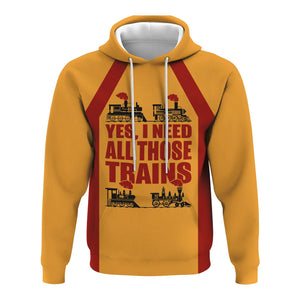 Railspirit Custom Name Chicago South Shore and South Bend Railroad Hoodie Yes I Need All Those Train Printed Zip Hoodie