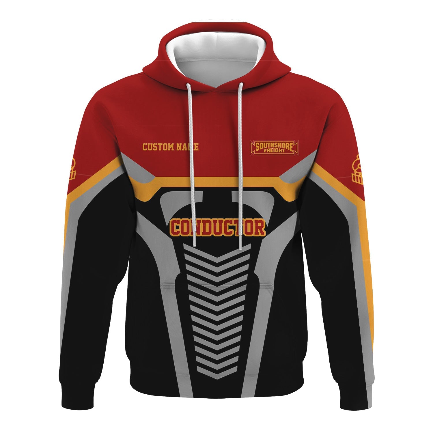 Railspirit Personalized Chicago South Shore and South Bend Railroad Hoodie Track-Inspired with Custom Job Position Train Zip Up Hoodie
