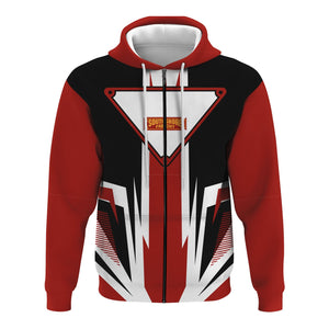 Railspirit Chicago South Shore and South Bend Railroad Hoodie Bold Graphic Style All Over Printed Zip Up Hoodie