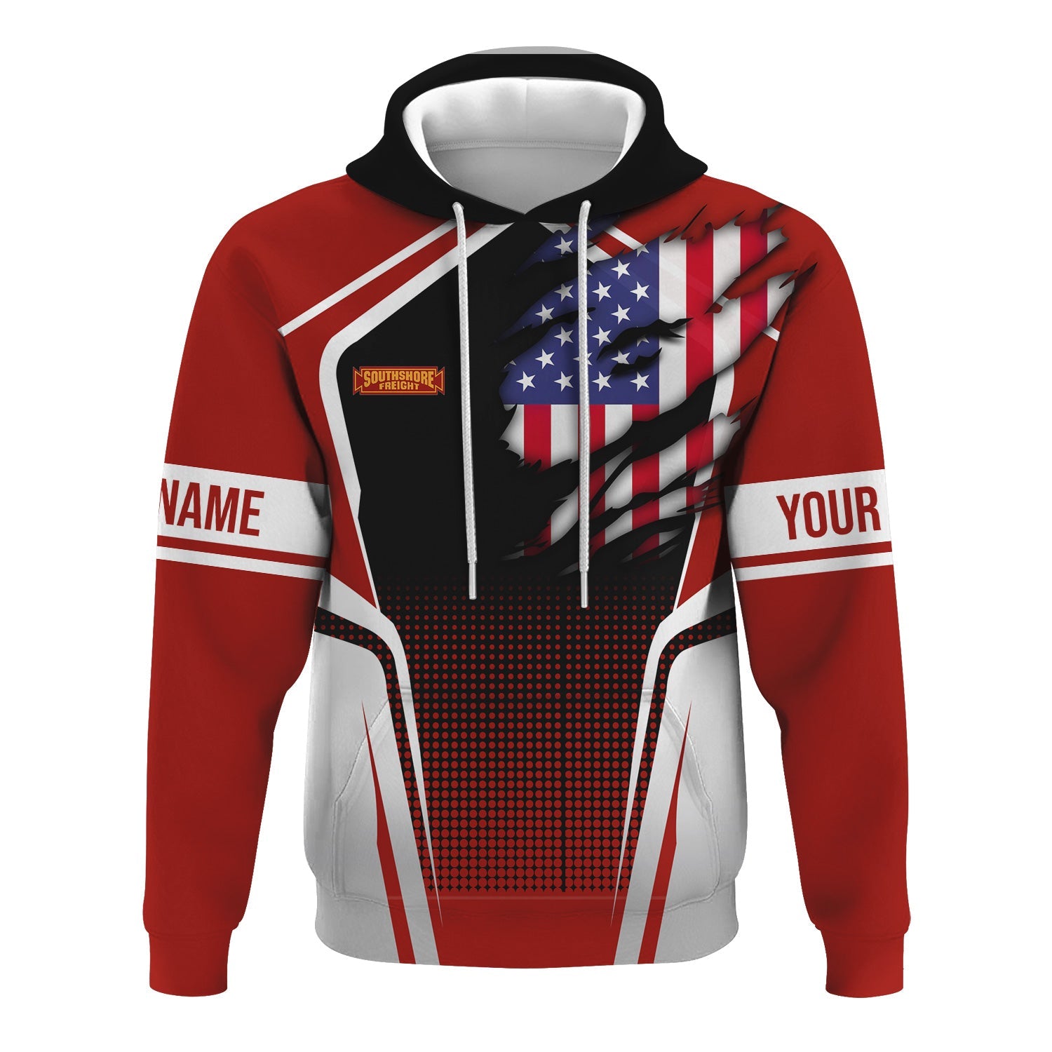 Railspirit Personalized Chicago South Shore and South Bend Railroad Hoodie American Eagle Vintage Train Zip Up Hoodie