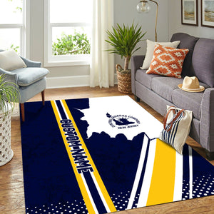 Railspirit Personalized Jersey Central Railroad Area Rug Vintage All Over Printed Rug