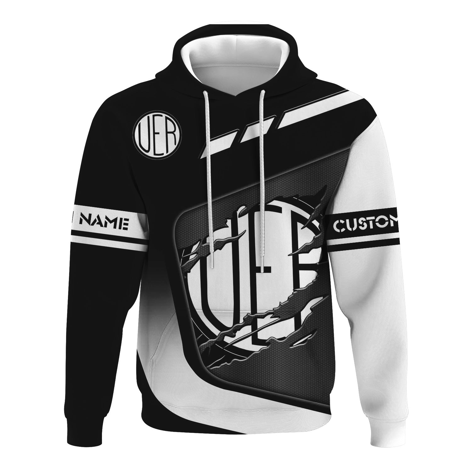 Railspirit Personalized Union Electric Railway Hoodie Ripped Texture Style Train Zip Up Hoodie For Railroad Fanatic