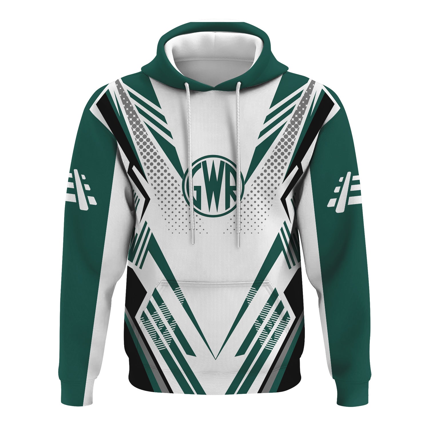 Railspirit Personalized Great Western Railway Hoodie Railroad Tribute Design Train Zip Up Hoodie for Train Lovers