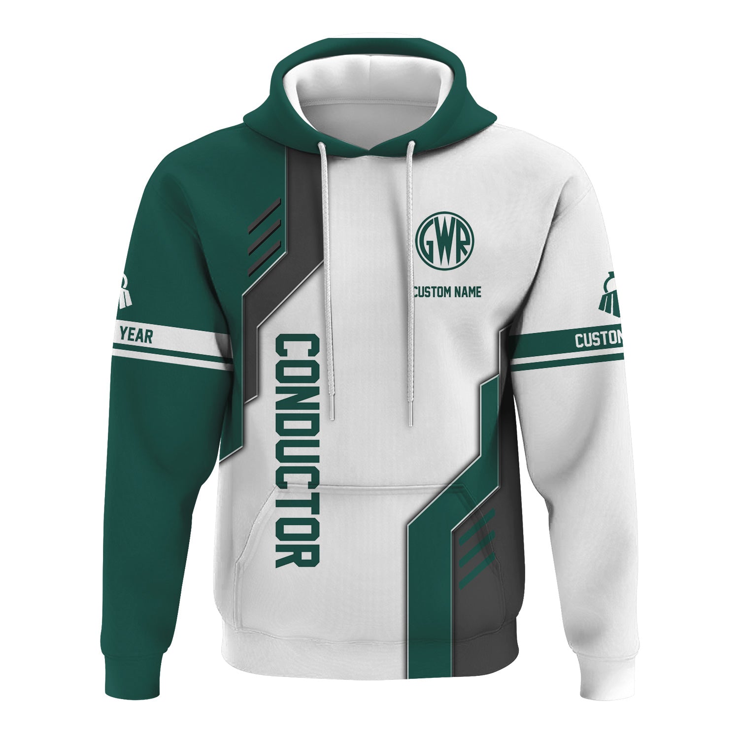 Railspirit Personalized Great Western Railway Hoodie Unique Railway Style with Custom Job Train Zip Up Hoodie