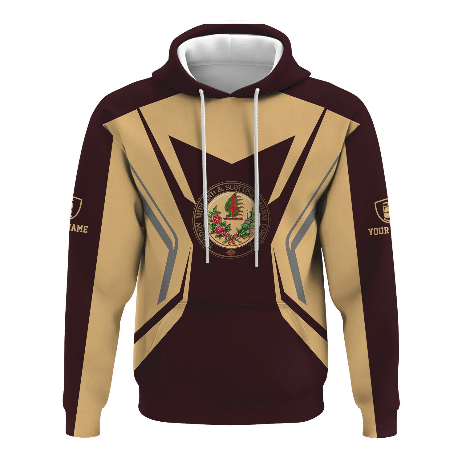 Railspirit Personalized London, Midland and Scottish Railway Hoodie Unique Style with Custom Job Train Zip Up Hoodie