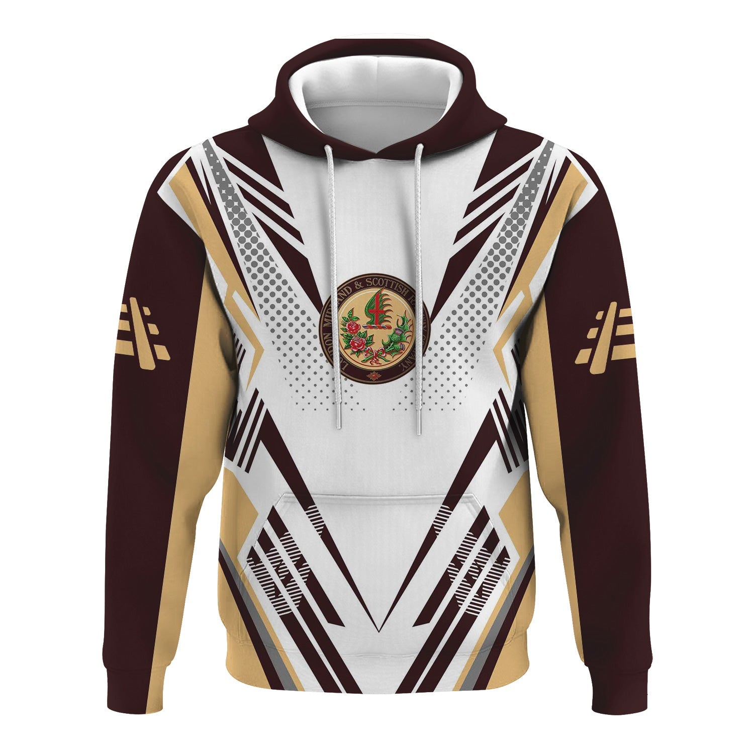 Railspirit Personalized London, Midland and Scottish Railway Hoodie Railroad Tribute Design Train Zip Up Hoodie for Train Lovers