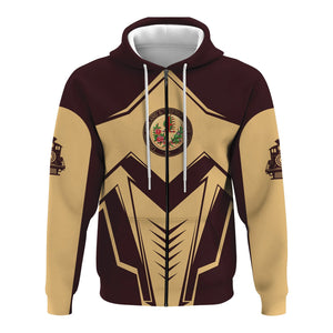 Railspirit Personalized London, Midland and Scottish Railway Hoodie Railway Trainspotter Style Zip Up Hoodie Gift Idea For Foamers