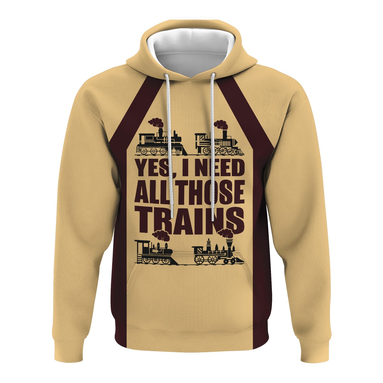 Railspirit Custom Name London, Midland and Scottish Railway Hoodie Yes I Need All Those Train Printed Zip Hoodie