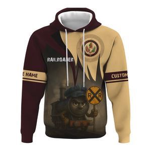 Railspirit Personalized London, Midland and Scottish Railway Hoodie Angry Train Hoodie Gift Idea For Train Lover